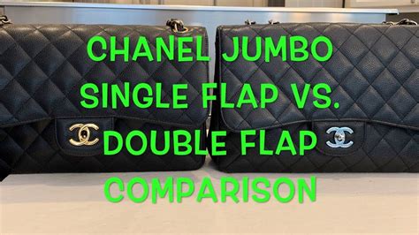 single flap vs double flap chanel|chanel double flap bag jumbo.